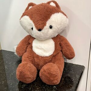 Animal Adventure Red Sitting Fox Fury Tail Feathers Brown 14” Dog Stuffe…